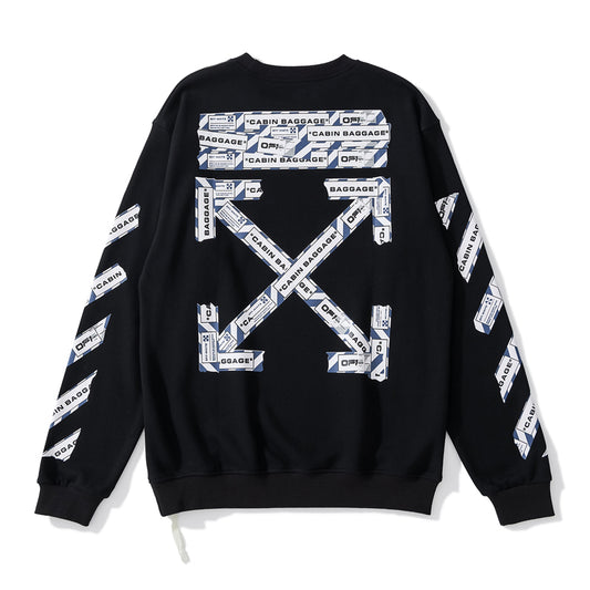 Off-White 829 arrow print hoodie black