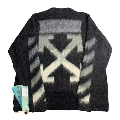 Off-White gradient arrow mohair hoodie