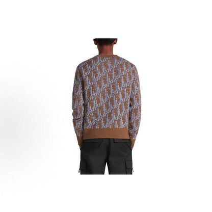 DIOR (Dior) Letter Embroidery Round-neck Pullover Long-sleeved Sweater for Men
