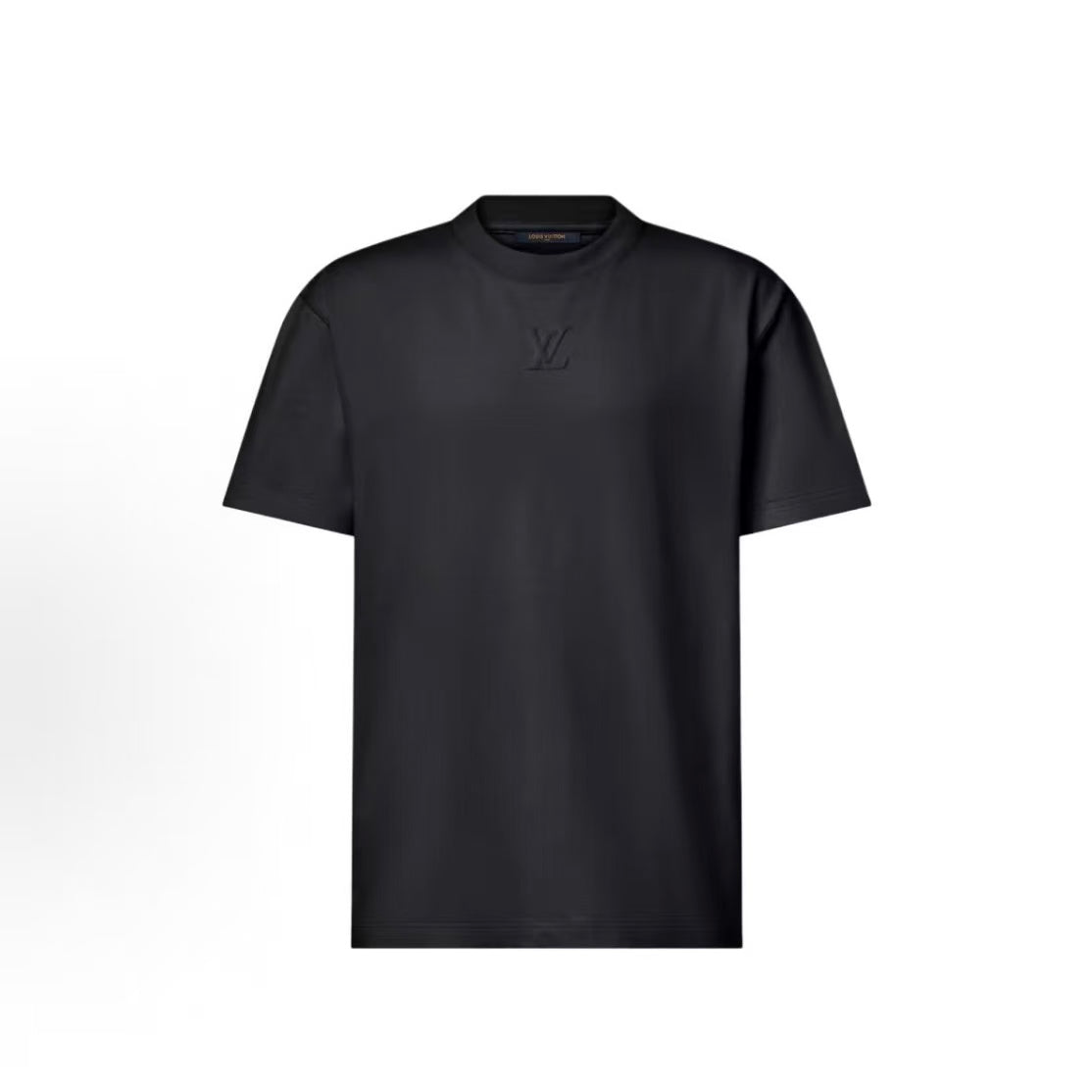 LOUIS VUITTON SS26 Wide ribbed collar logo embroidery reversible effect brand logo detail short-sleeved T-shirt for men
