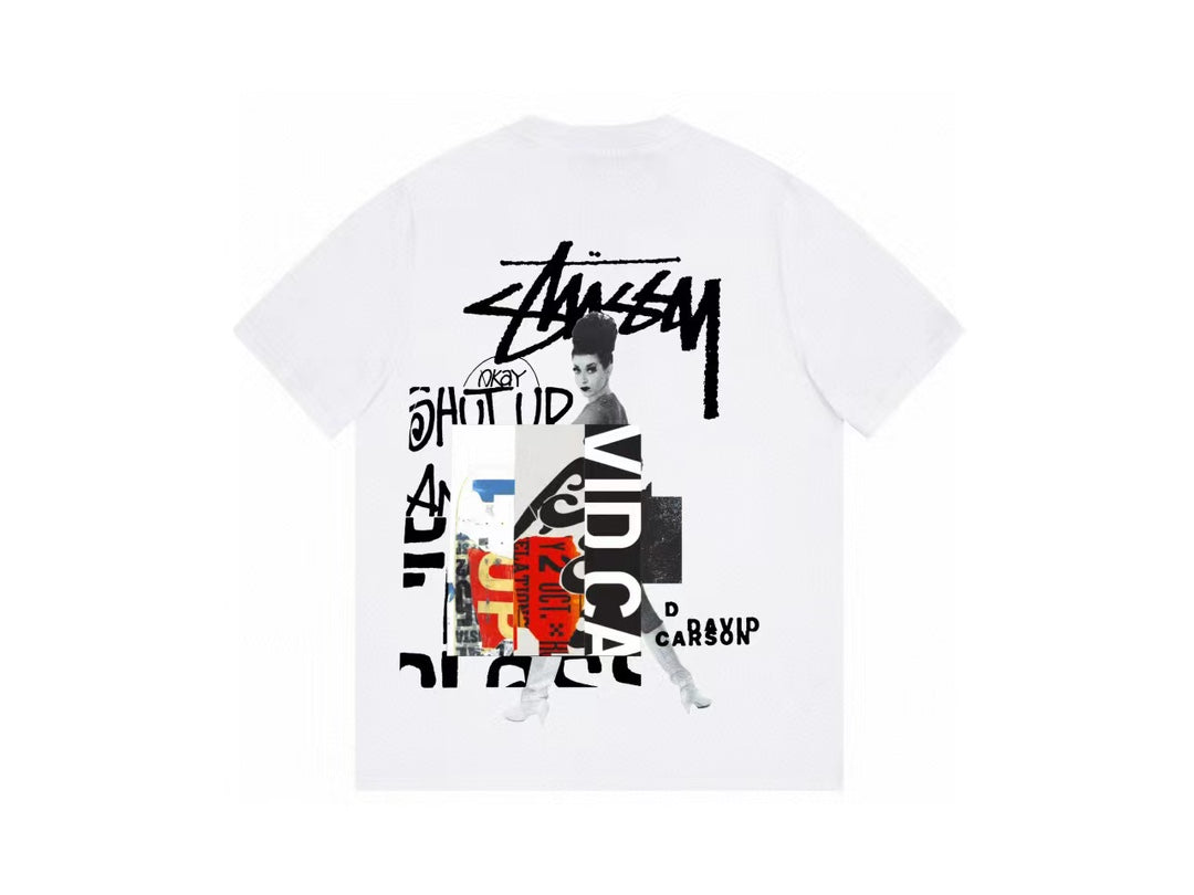 STUSSY ×DAVID CARSON  TEE WHITE