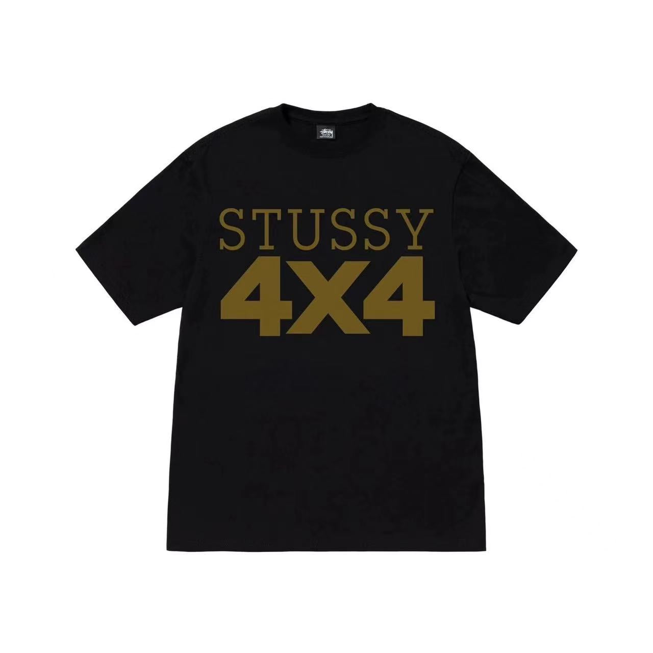STUSSY  4×4 TEE BLACK