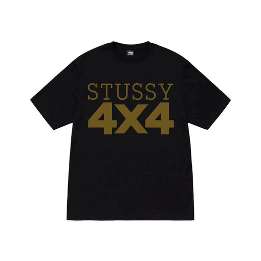 STUSSY  4×4 TEE BLACK