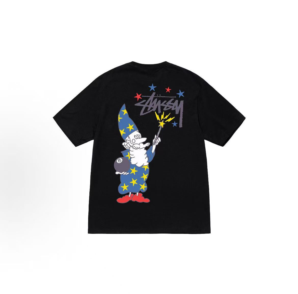 Stussy Magician Pattern Printed Round-neck T-shirt (Same style for both men and women) - Couple's Edition
