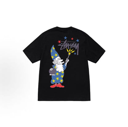 Stussy Magician Pattern Printed Round-neck T-shirt (Same style for both men and women) - Couple's Edition
