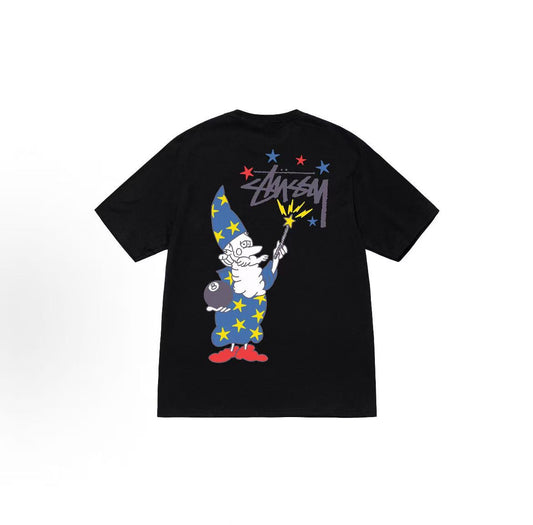 Stussy Magician Pattern Printed Round-neck T-shirt (Same style for both men and women) - Couple's Edition