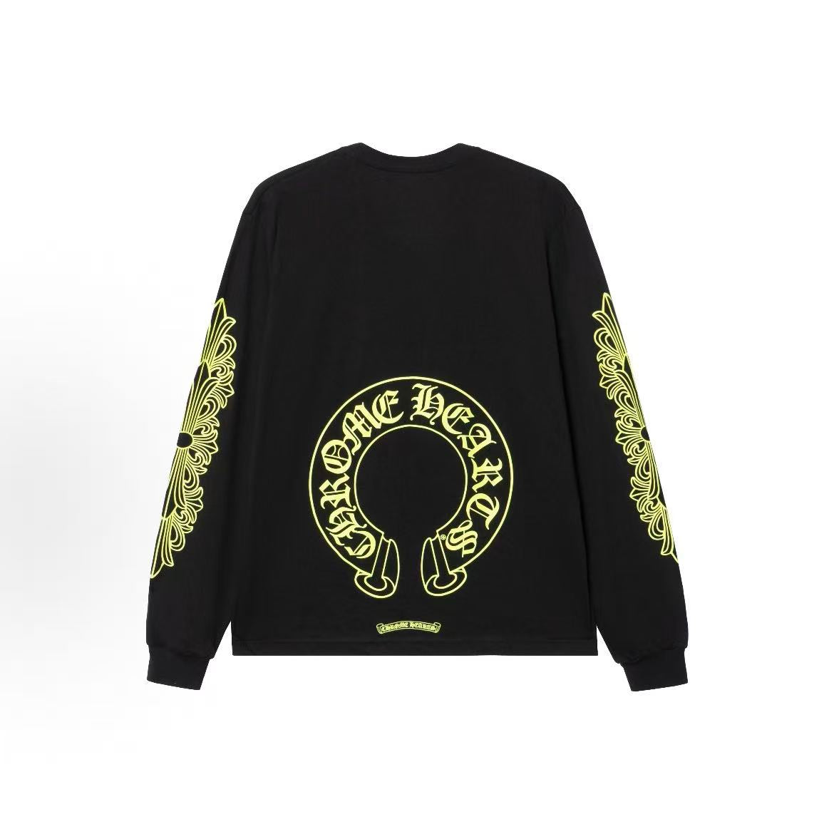 Chrome Hearts SS26 Fluorescent Hoof Print Long-Sleeved T-Shirt (For Both Men and Women)