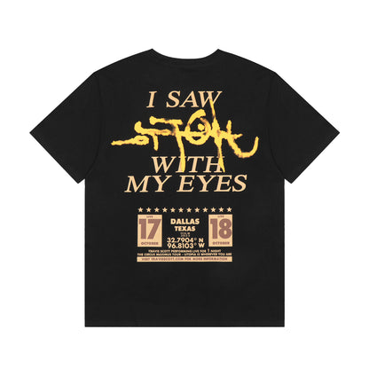 Travis Scott Sun Print Tshirt Black