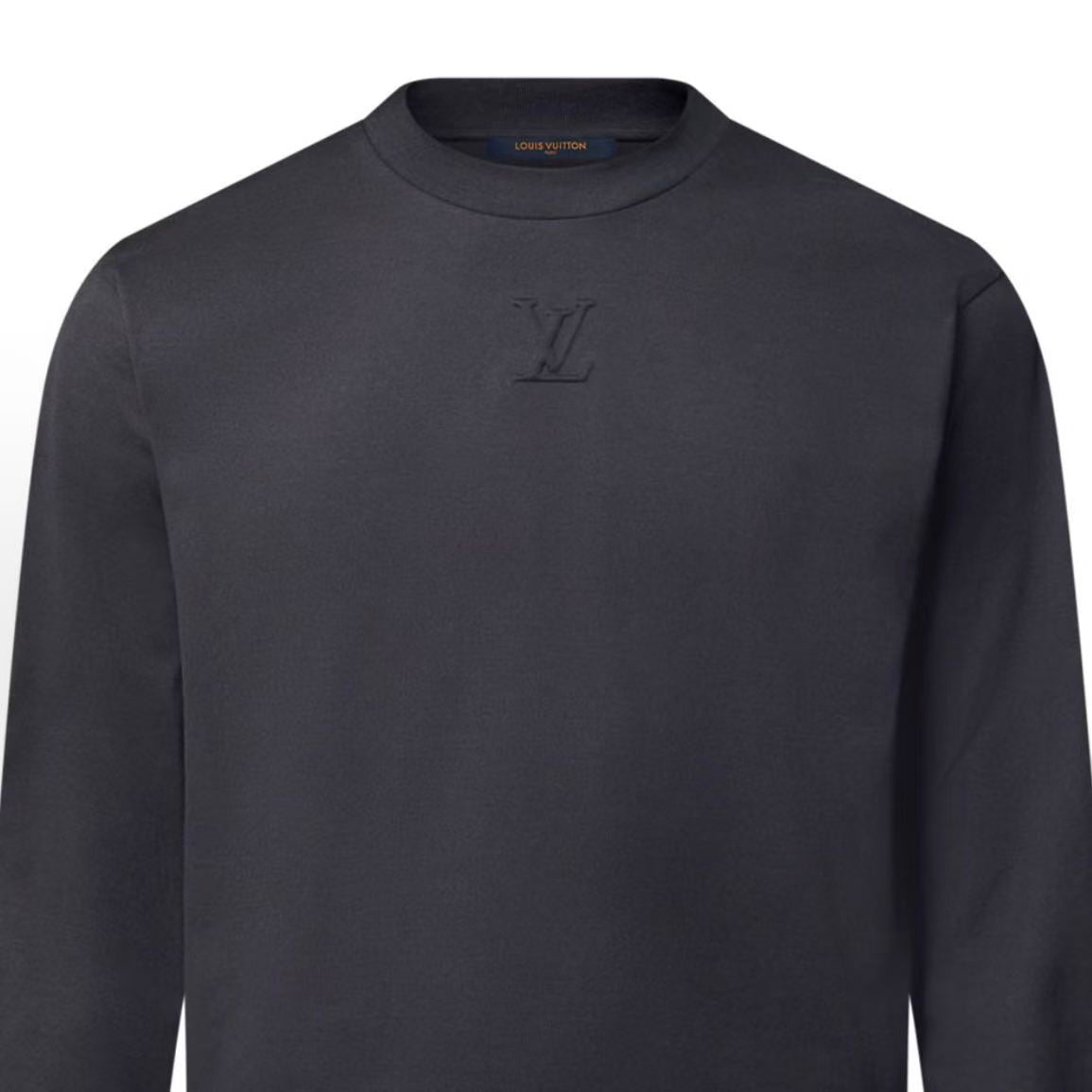 LOUIS VUITTON SS26 Solid Color Round-neck Long-sleeved T-shirt for Men