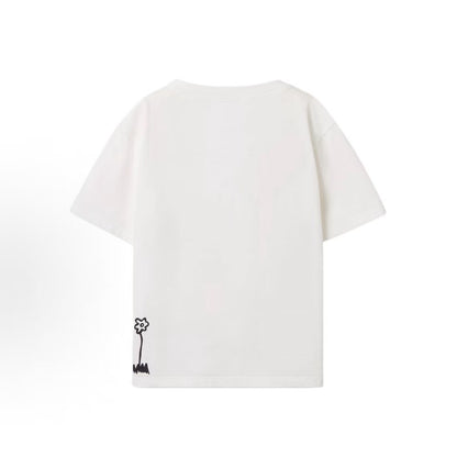 GUCCI T-shirt, Spring 2026 Early Spring Vacation Collection, Cotton knitted print, drop shoulder design, for children