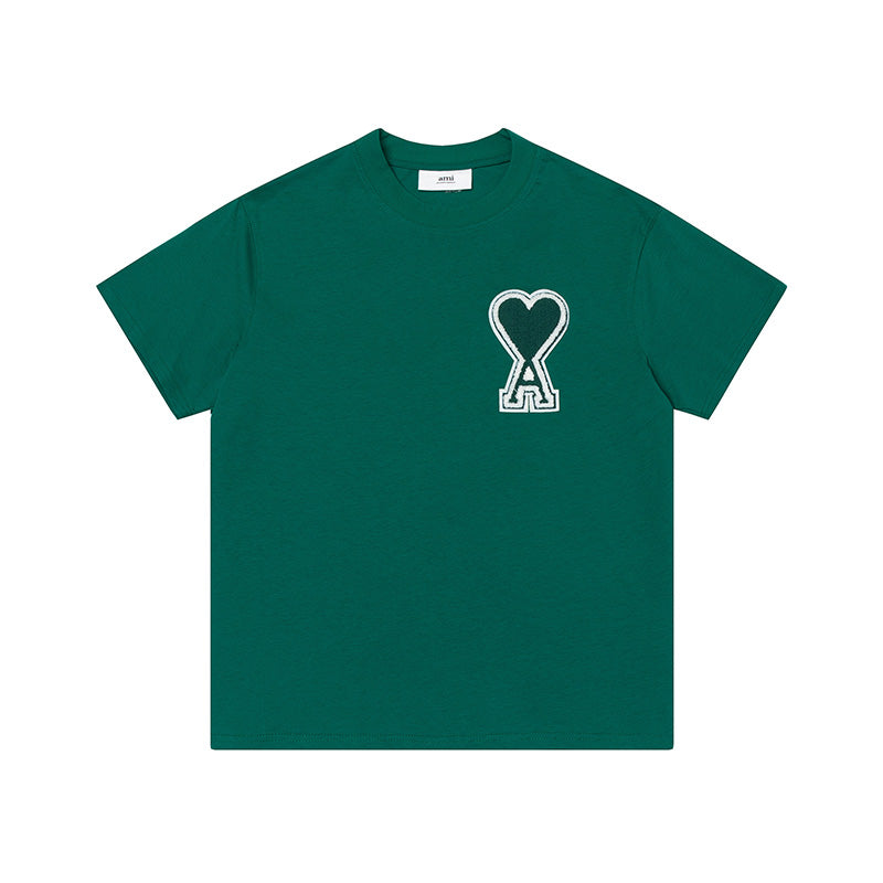 AMI Classic Logo Tee Dark Green