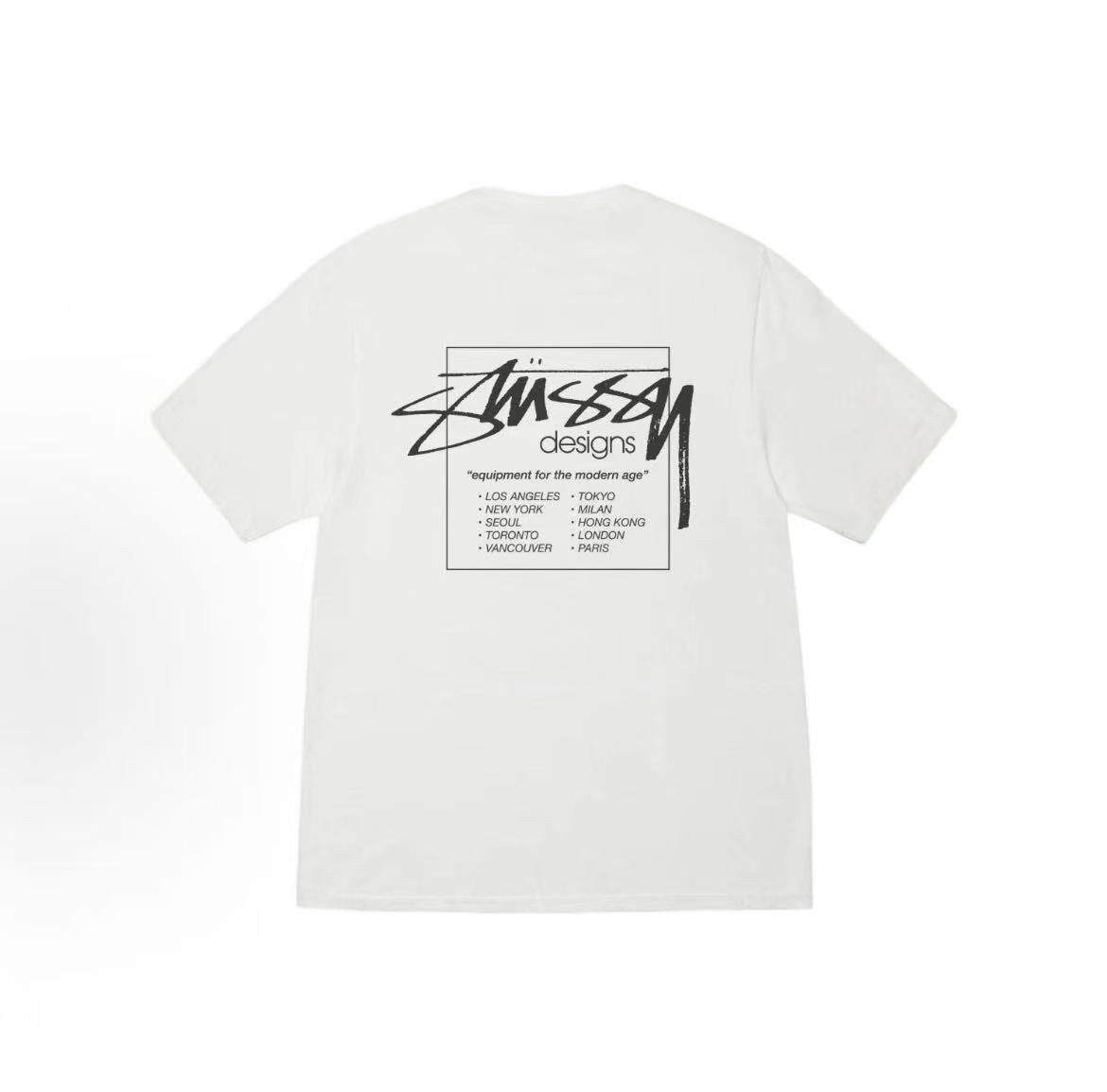 Stussy SS25 Front-Print Loose Short Sleeve T-Shirt, Unisex
