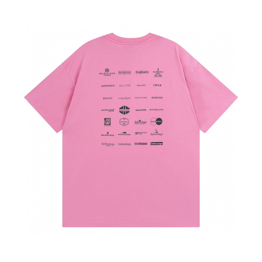 Balenciga logo tee LX2312 pink