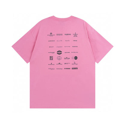 Balenciga logo tee LX2312 pink