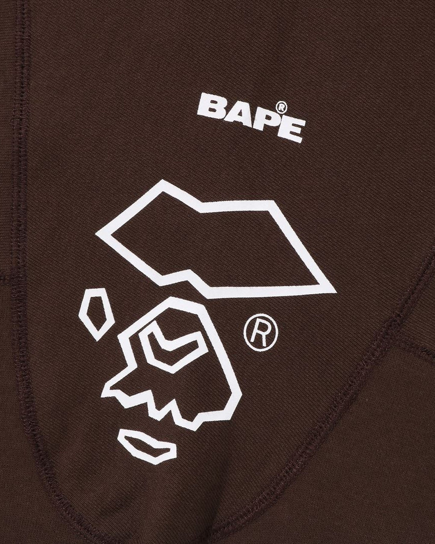A Bathing Ape Football Relaxed Fit Pullover Hoodie In Brown