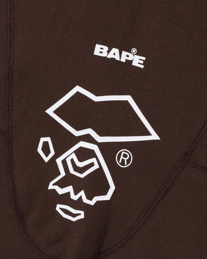 A Bathing Ape Football Relaxed Fit Pullover Hoodie In Brown