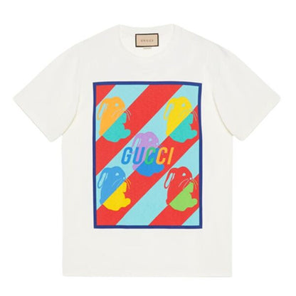 GUCCI BUNNY PRINT COTTON JERSEY T-SHIRT – GGS024