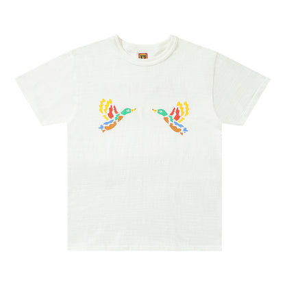 Human Made Fly Colorful Duck Logo Tee White