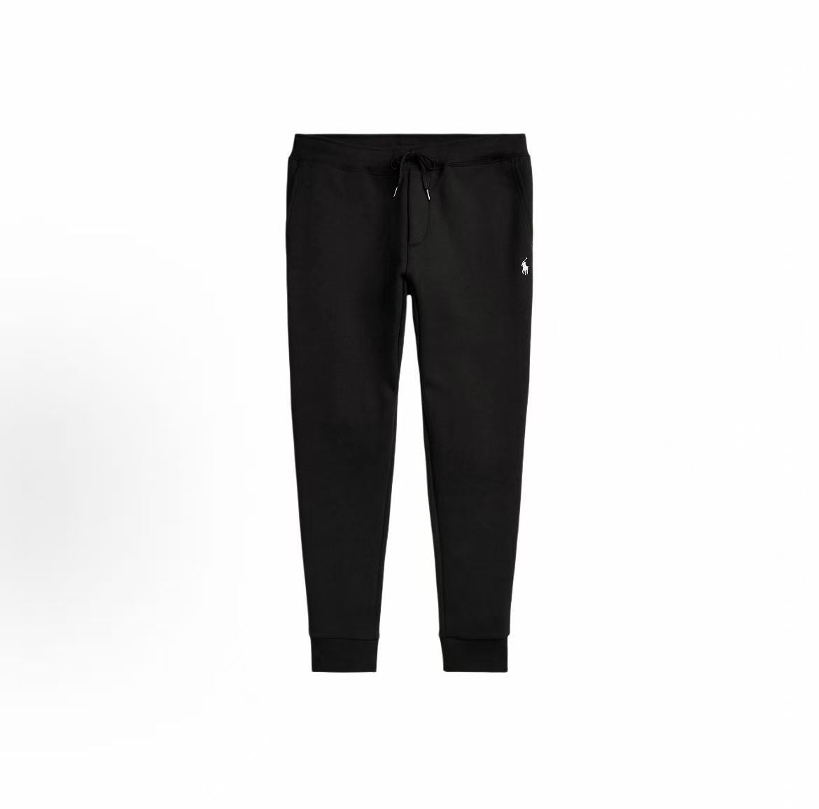 Ralph Lauren Elastic Drawstring Belt, Knitted Sport Pants, Men's Style, Black