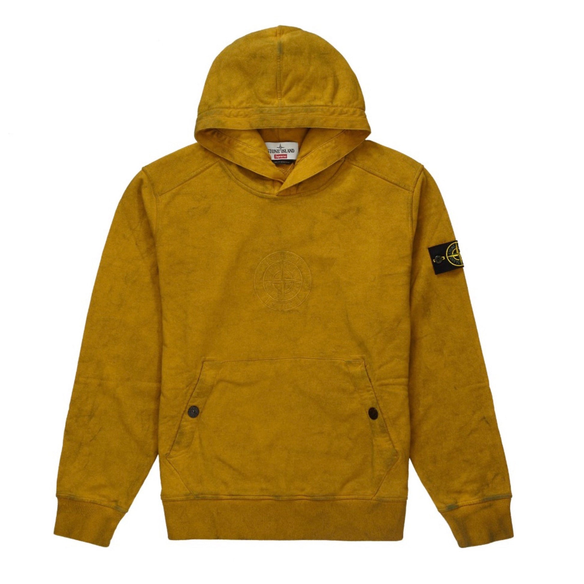 Supreme x Stone Island Hooded Sweatshirt Yellow