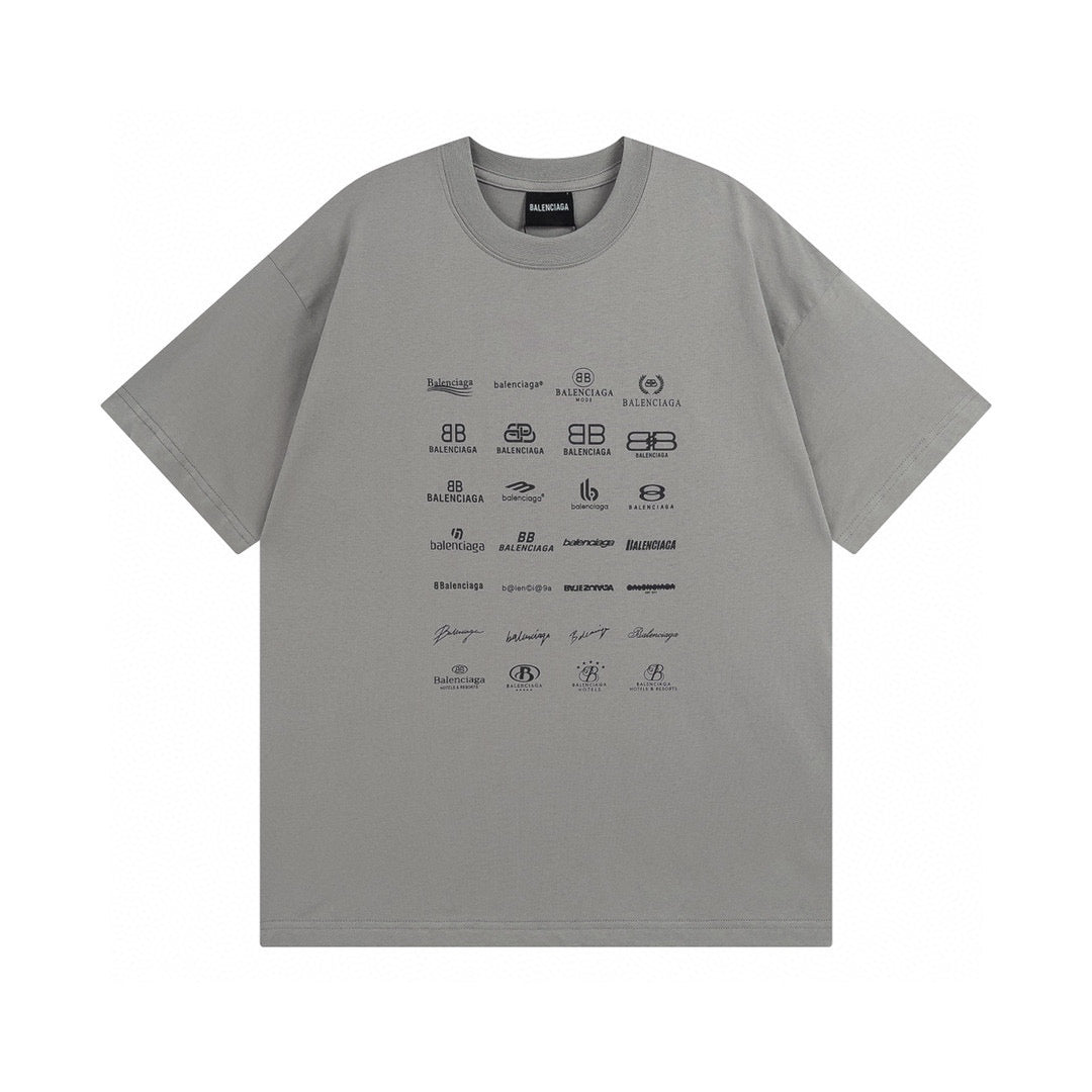 Balenciga logo tee LX2312 grey