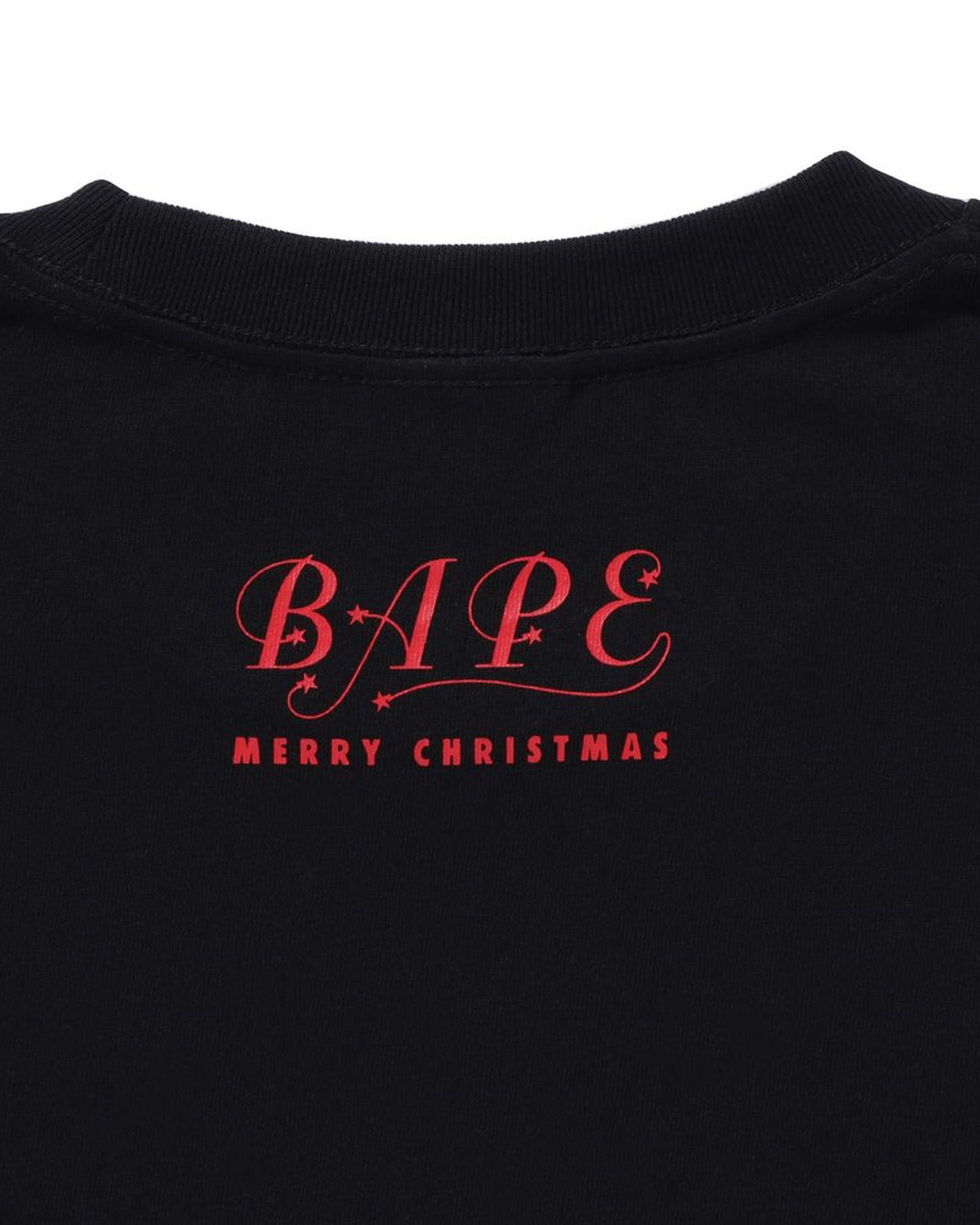 A Bathing Ape Christmas Ape Head Tee In Black