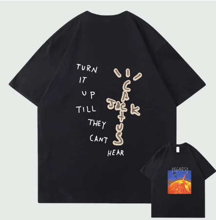 Turn it up till they can��t heart cactus jack t-shirt