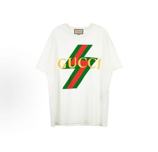 GUCCI 2023 Spring Collection - Letter Logo Printed Short-Sleeved T-Shirt for Women - Brown