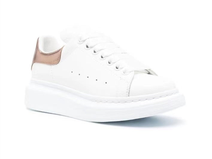 Alexander Mcqueen Women's Oversized Sneaker in White/rose Gold