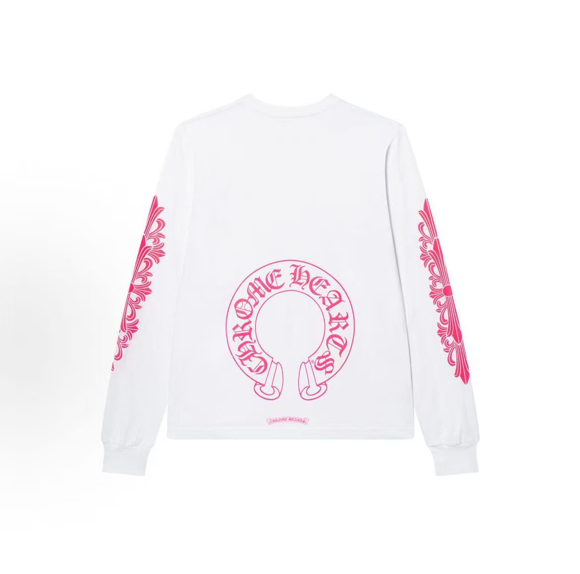 Chrome Hearts FW25 Horseshoe Sanskrit Alphabet Print Round Neck Long Sleeve T-Shirt, Unisex