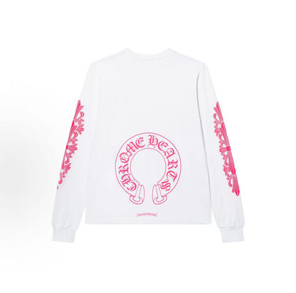 Chrome Hearts FW25 Horseshoe Sanskrit Alphabet Print Round Neck Long Sleeve T-Shirt, Unisex