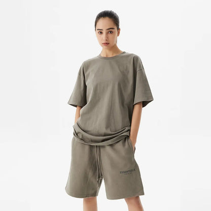 FOG Fear of God 21 Reproduced short -sleeved Essentials Summer casual T -shirt Moss
