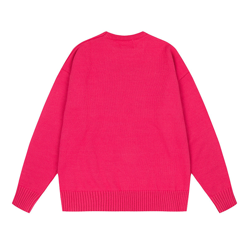 AMI  Logo Crewneck Hoodie Rose Red