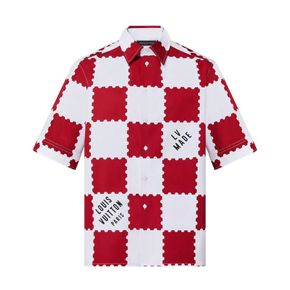 LOUIS VUITTON GIANT DAMIER SHIRT GARNET RED – LVTS024