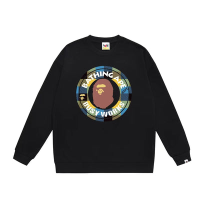 A Bathing Ape Seal Logo Print Hoodie Black