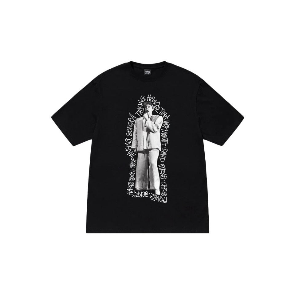 STUSSY SINGER PRINT TEE BLACK