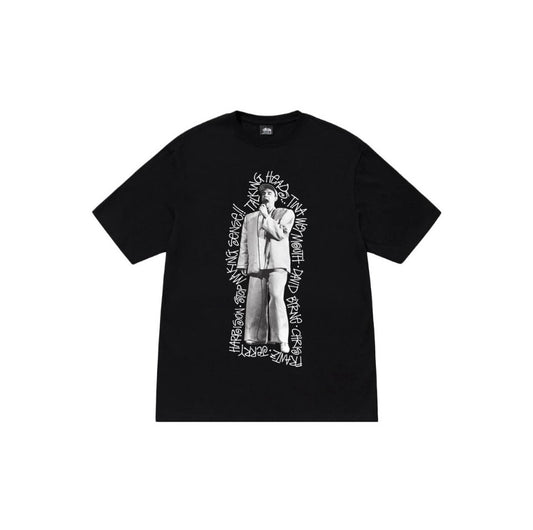 STUSSY SINGER PRINT TEE BLACK