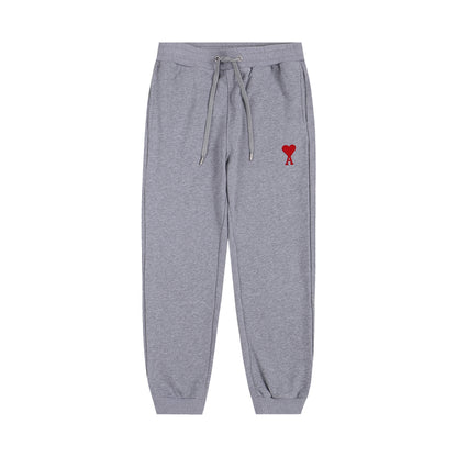 AMI Classic Logo Trousers Grey