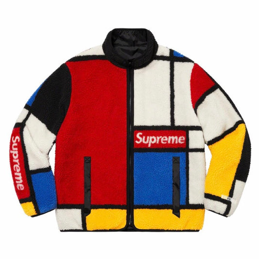 Supreme Reversible Colorblocked Jacket Red