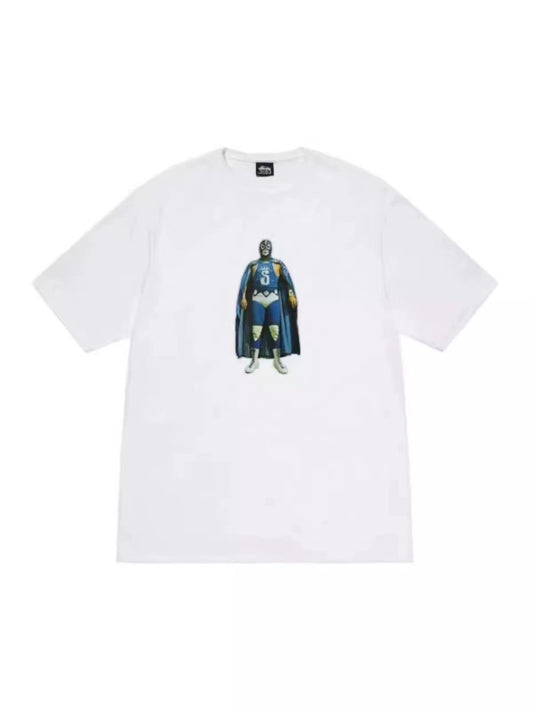 STUSSY WRESTLING TEE WHITE