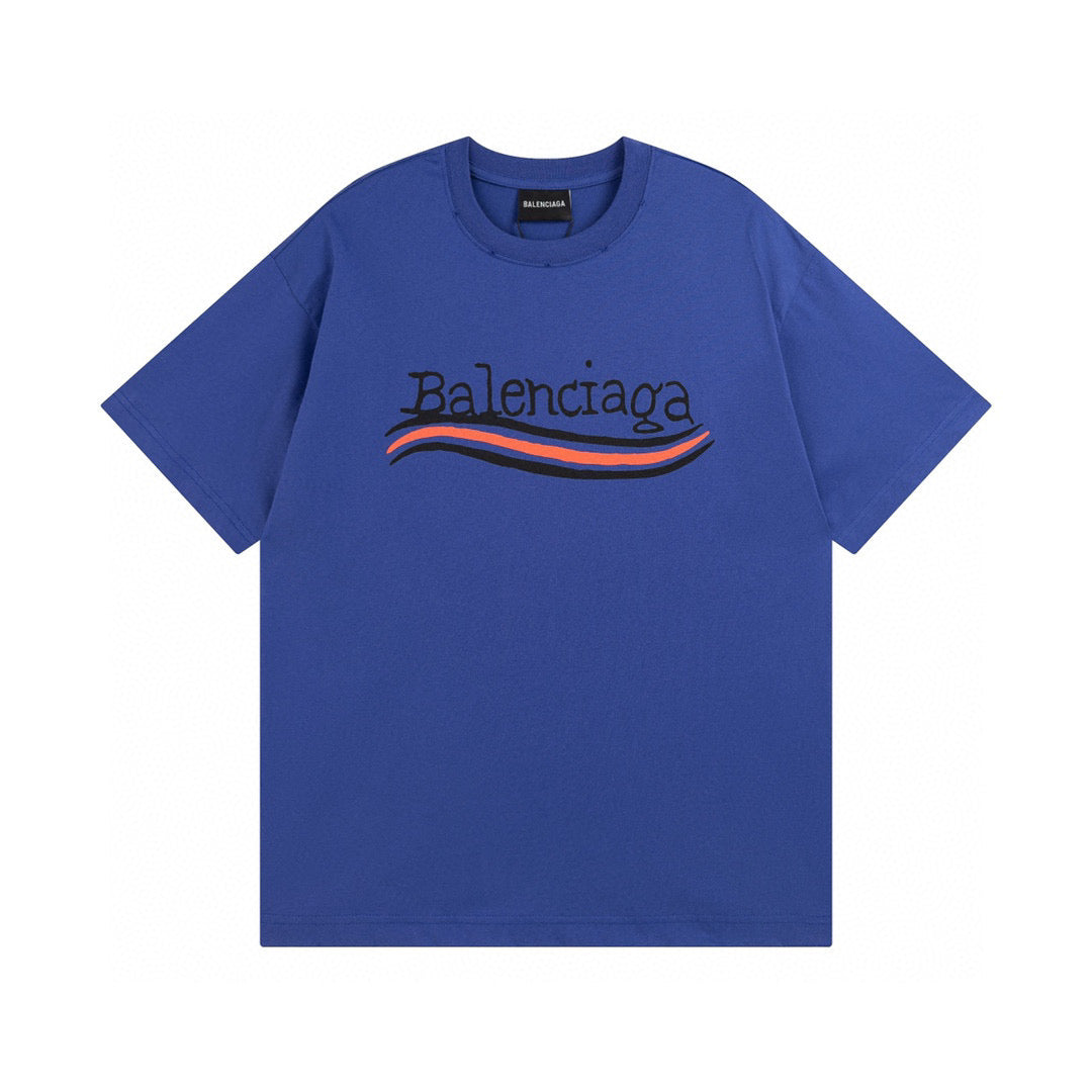 Balenciga logo tee lx2326 blue