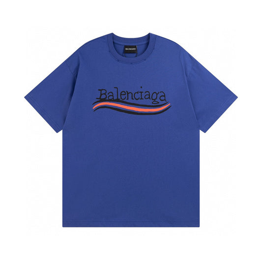 Balenciga logo tee lx2326 blue