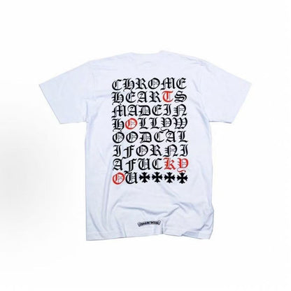Chrome Hearts Tokyo Limited Edition Sanskrit Letter Print Short-Sleeved T-Shirt (for both men and women) - White