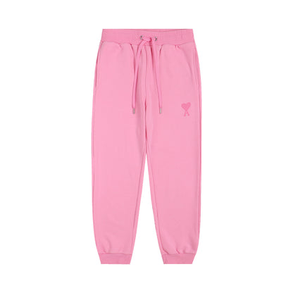 AMI Classic Logo Trousers Pink