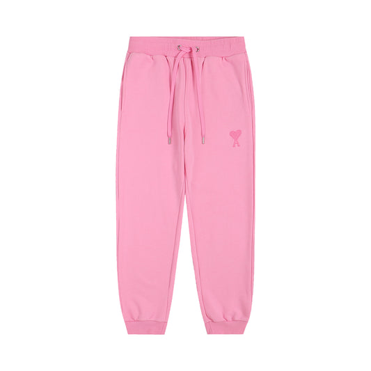 AMI Classic Logo Trousers Pink