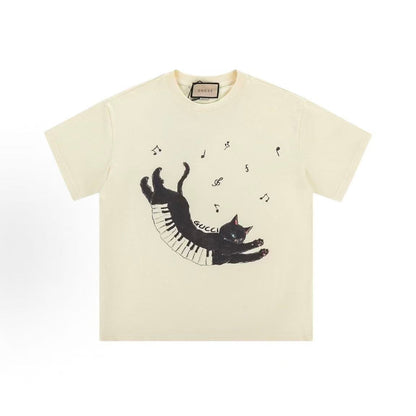 GUCCI - Cartoon Animal Print Loose Casual Short-Sleeved Round-neck T-Shirt - Men's and Women's style alike