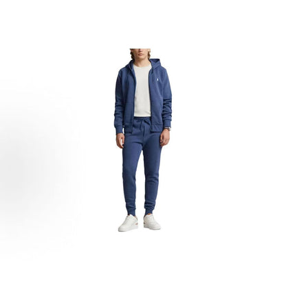 Ralph Lauren SS24 Solid-color Logo Embroidered Tight-Fitting Athletic Pants for Men in Sky Blue