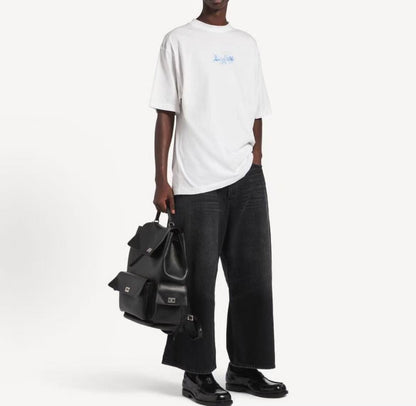 Balenciaga FW26 SKETCHY Round-neck Sketch Pattern Short-Sleeve T-shirt Regular Fit Men's Style