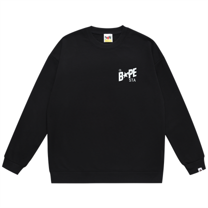 A Bathing Ape Shoes Print Hoodie Black