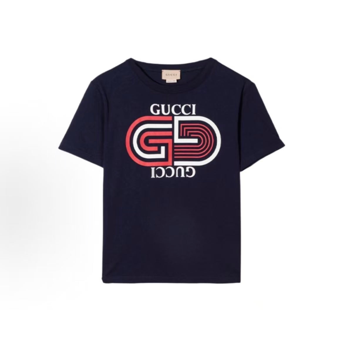 GUCCI T-shirt with logo print, round neck, short sleeve, children's style